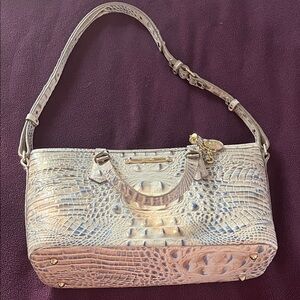 Brahmin Metallic Crocodile Embossed Shoulder Bag